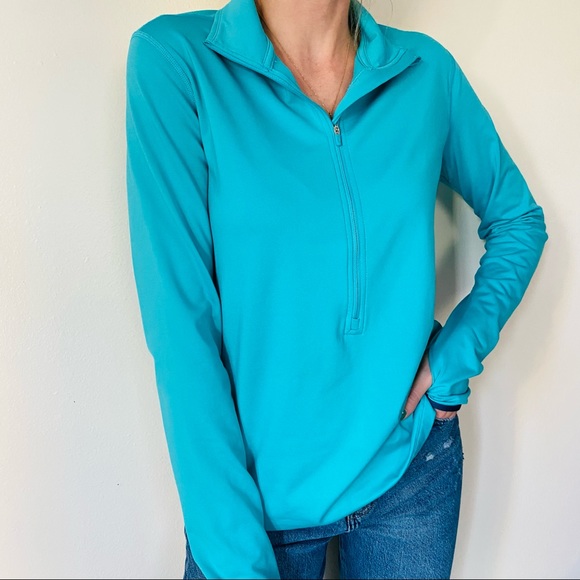 Nike Pro HyperWarm Dri Fit Half Zip Pullover Top - Picture 4 of 11